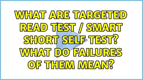 smart short self test failed